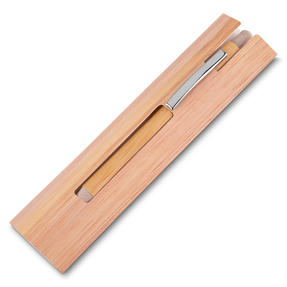 Caneta Ecologica de Bambu com Estojo