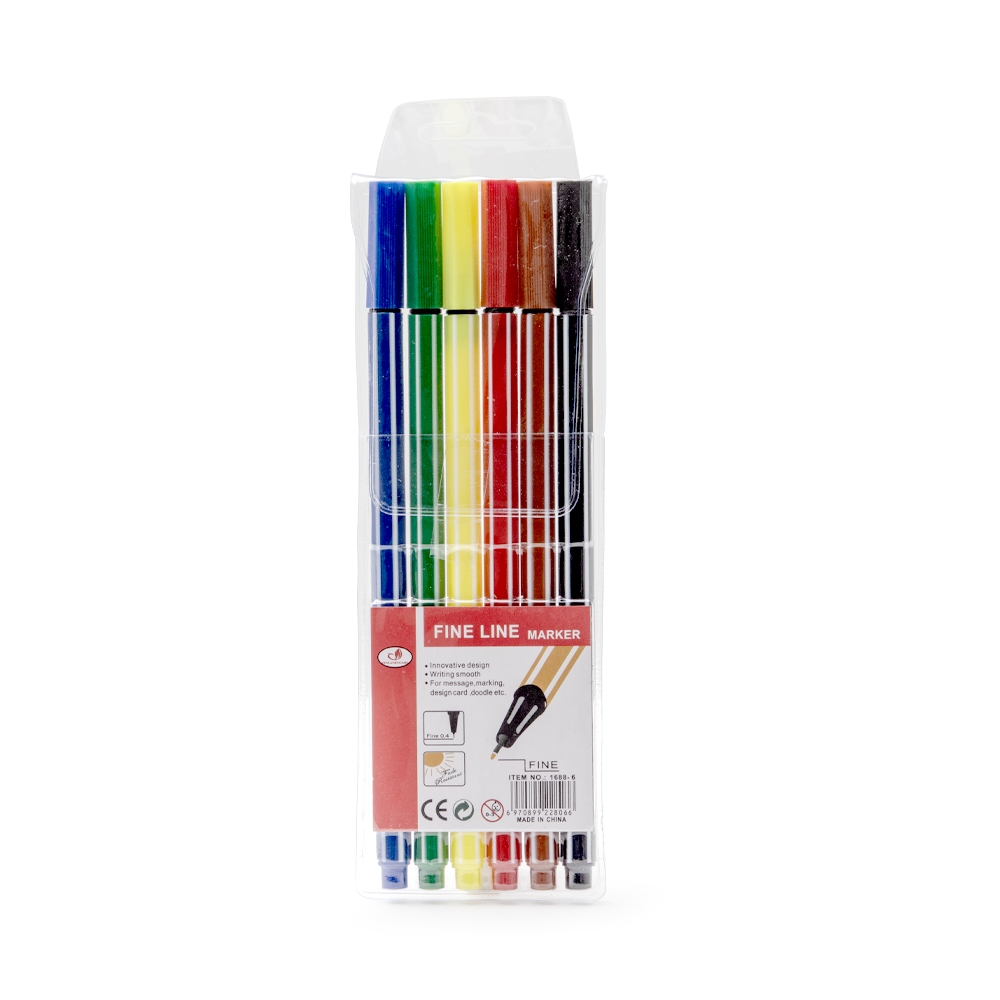 Kit Canetinhas Marcadoras 6 cores