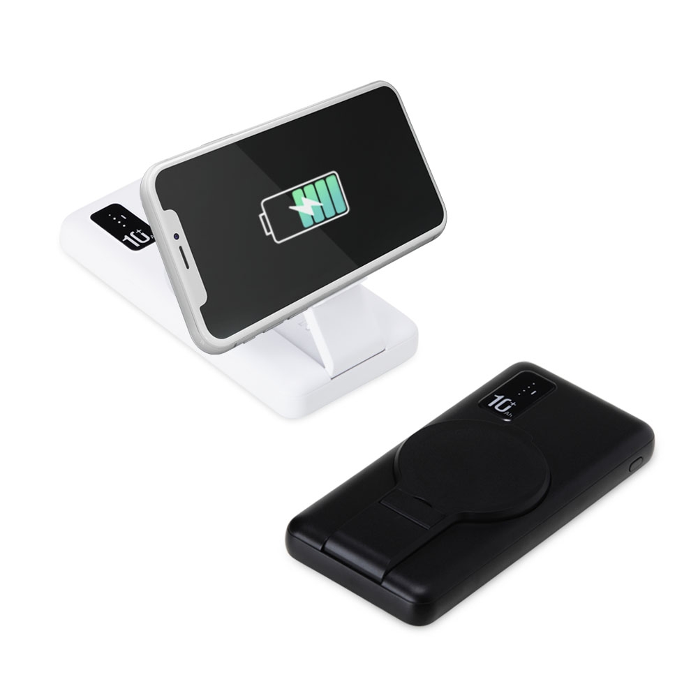 Power Bank 10 000mAh com Carregamento via Inducao ou via Cabo