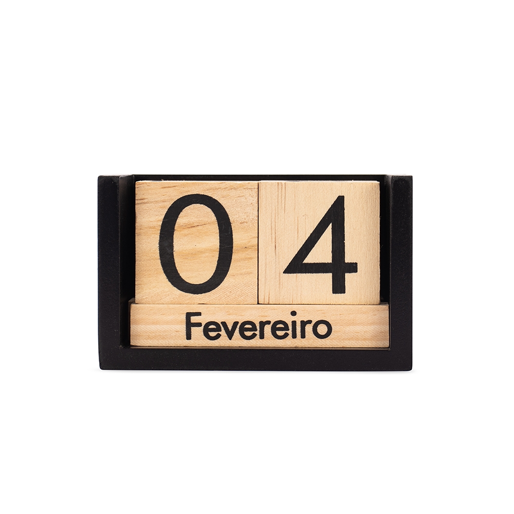 Calendario Madeira com Alca Metal