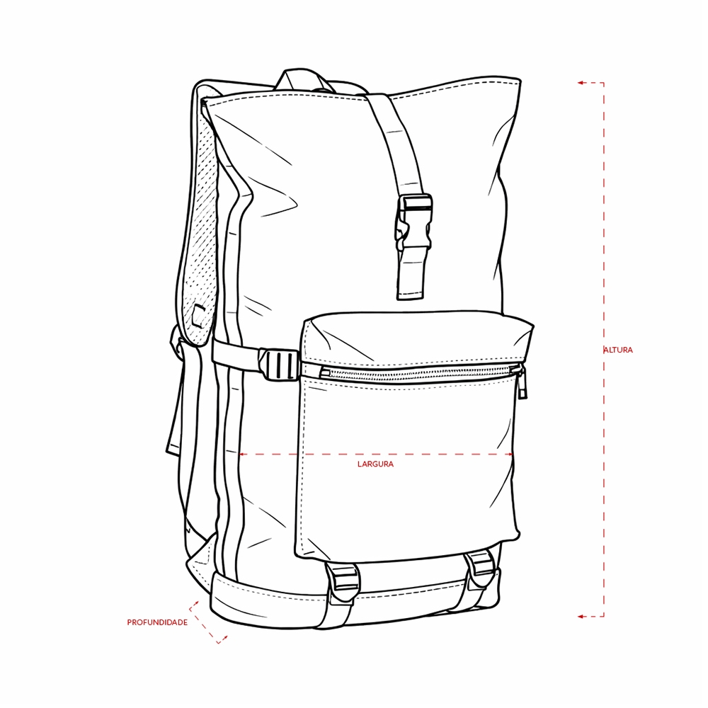 Mochila de Couro Sintetico 41L