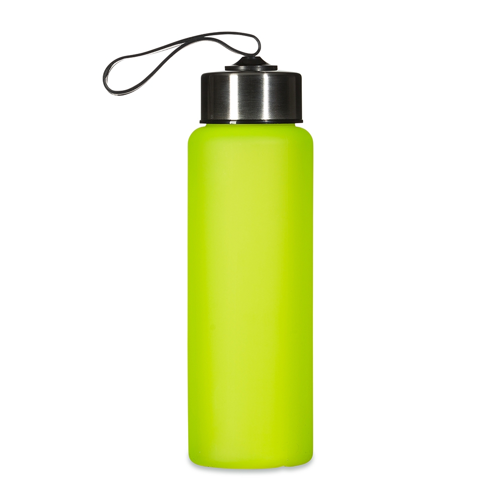 SQUEEZE DE PLASTICO COM ALCA AMARELO